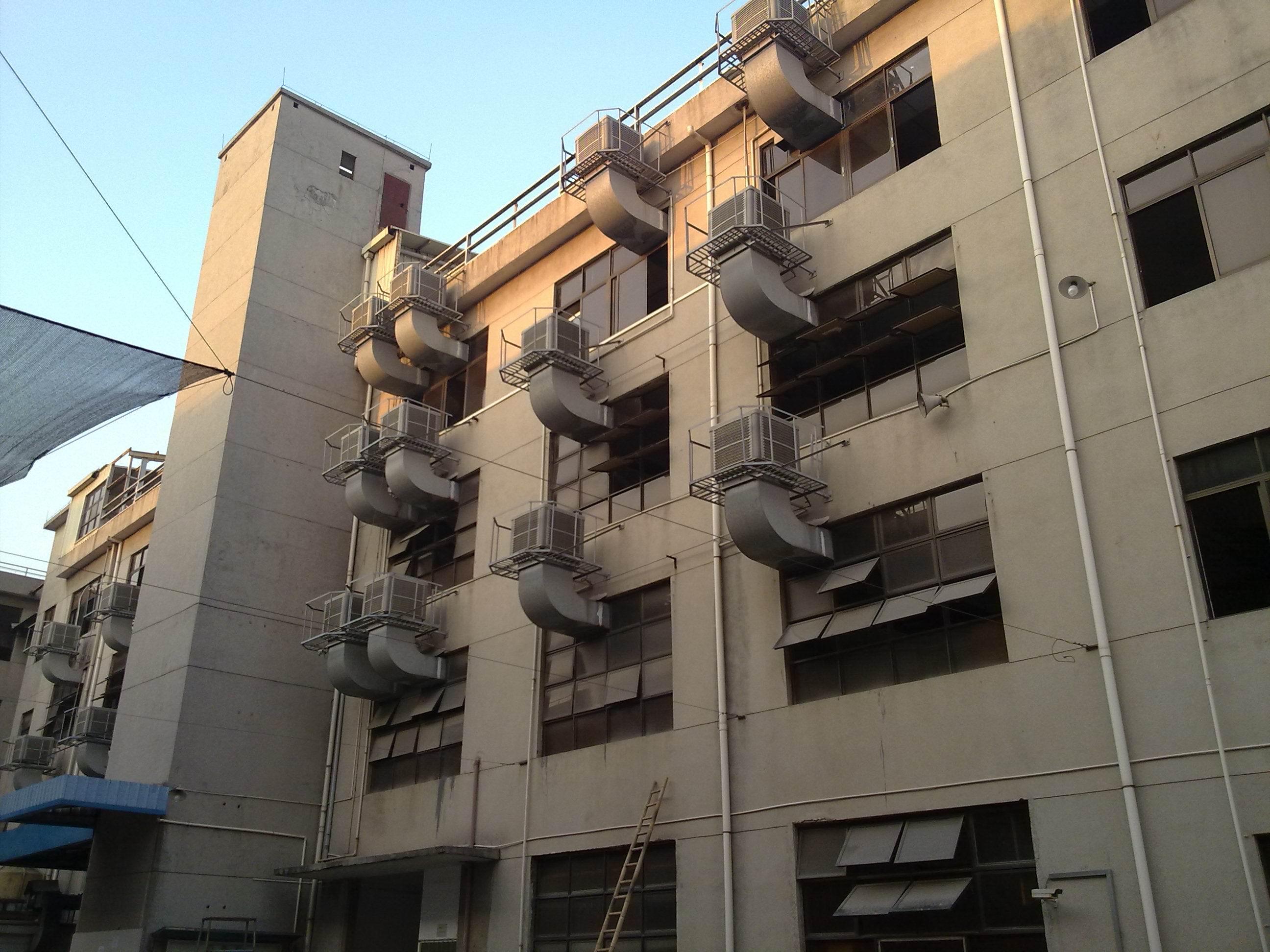 風機+濕簾降溫設備 車間通風降溫設備